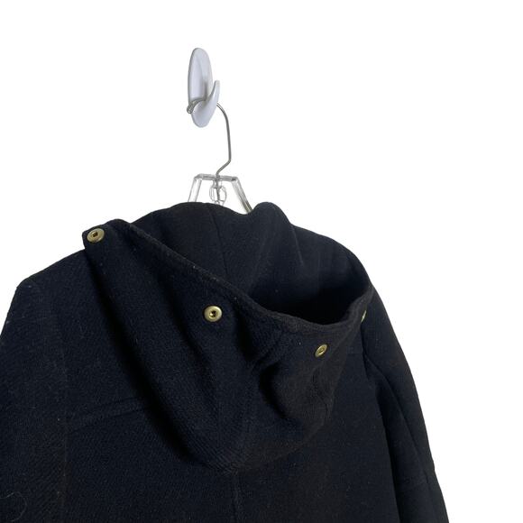 J.Crew Chateau Parka Wool Coat Italian Stadium Cloth Black Size 2 - Picture 9 of 11